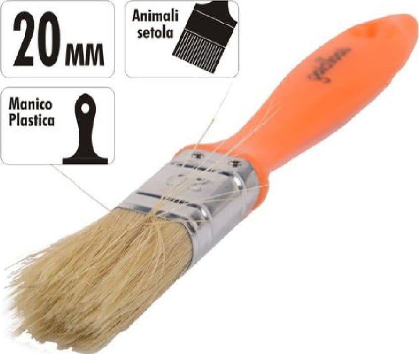 PENNELLO 20 MM PENNELLESSA CON MANICO IN PLASTICA PER PITTURA VERNICIARE 90253 - 2