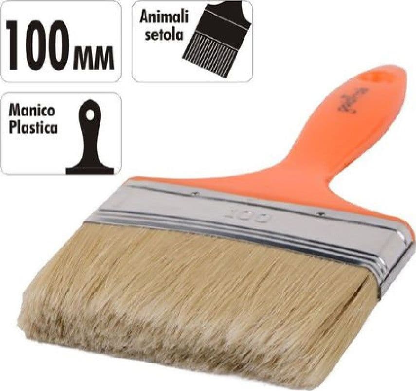 PENNELLO 100 MM PENNELLESSA CON MANICO IN PLASTICA PER PITTURA VERNICIARE 90260 - 2