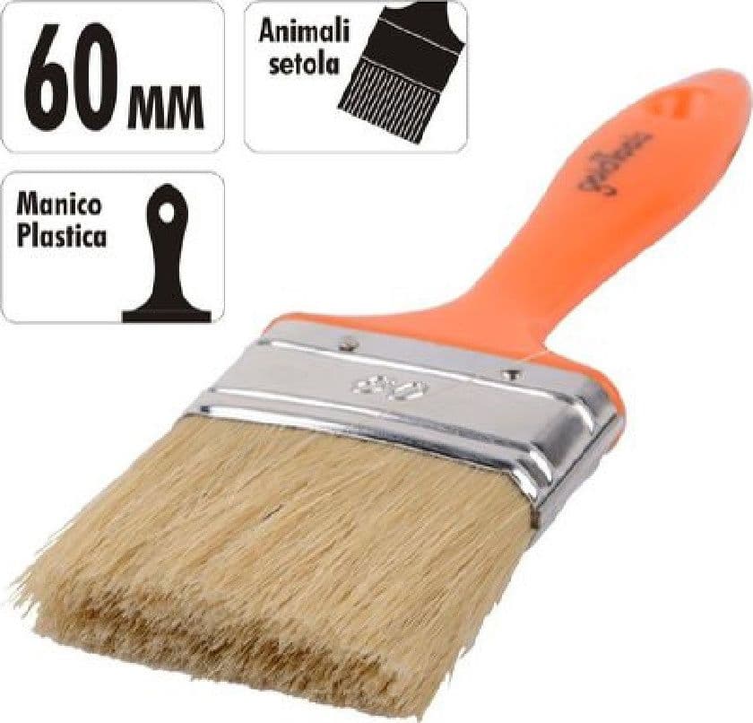 PENNELLO 60 MM PENNELLESSA CON MANICO IN PLASTICA PER PITTURA VERNICIARE 90257 - 2