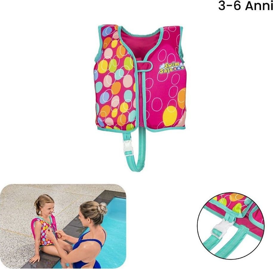 GILET SALVAGENTE TRAINER GIUBBOTTO CON CUSCINETTI IN SCHIUMA PER BAMBINI  3-6 ANNI 32177 - 18
