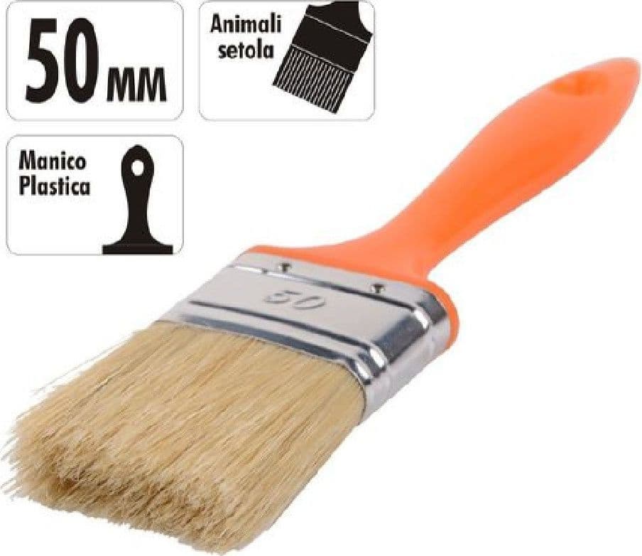 PENNELLO 50 MM PENNELLESSA CON MANICO IN PLASTICA PER PITTURA VERNICIARE 90256 - 2