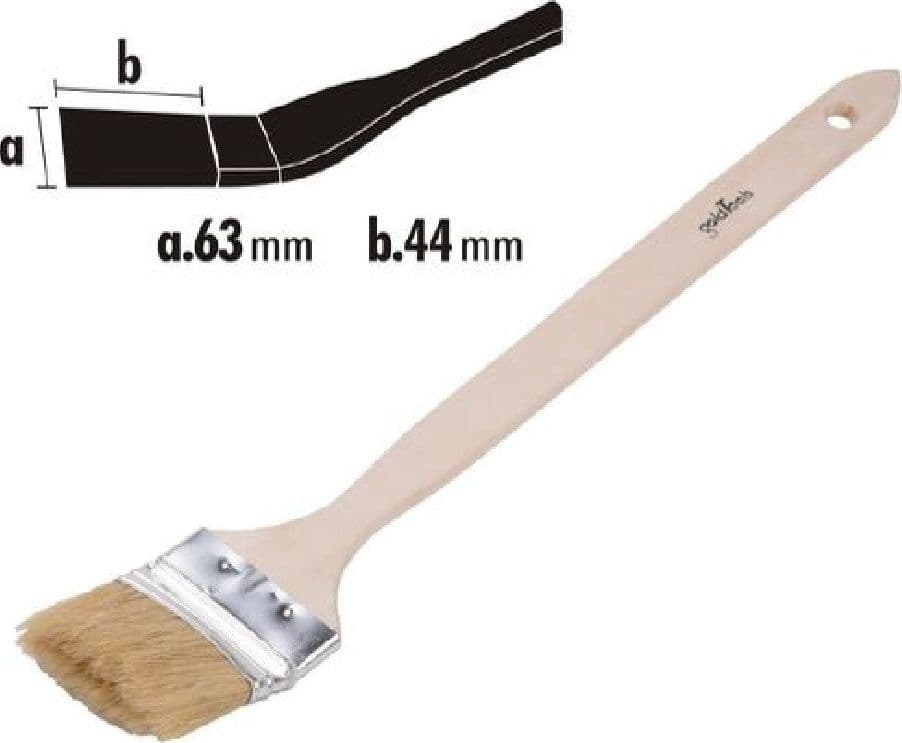 PENNELLO ANGOLARE PIATTA PER PITTURA RADIATORI TERMOSIFONE 63MM SETOLE 44MM 90304 - 2