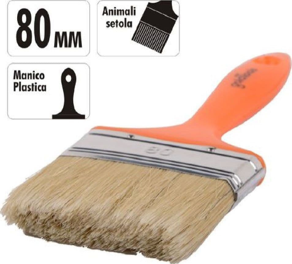 PENNELLO 80 MM PENNELLESSA CON MANICO IN PLASTICA PER PITTURA VERNICIARE 90259 - 2