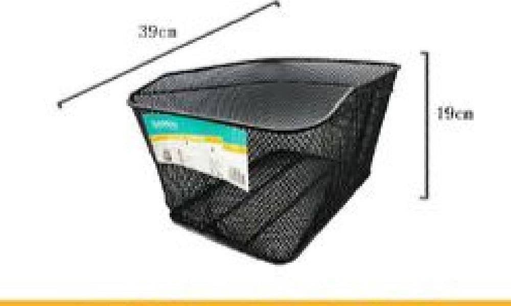 CESTINO SHOPPING PORTAPACCHI POSTERIORE BICICLETTA BICI NERO ACCESSORIO ZX-9932 - 3
