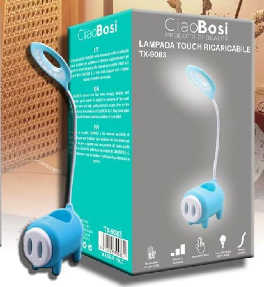 LAMPADA TAVOLO LED TOUCH RICARICABILE USB FLESSIBILE VANO OGGETTI BAMBINI TX-9083 - 3