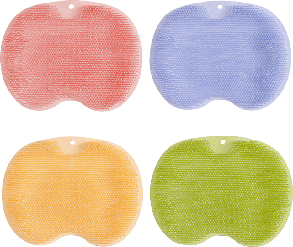TAPPETO SPAZZOLA PIEDI SCHIENA SCRUBBER BAGNO ANTISCIVOLO TAPPETINO DOCCIA 30X22 - 3