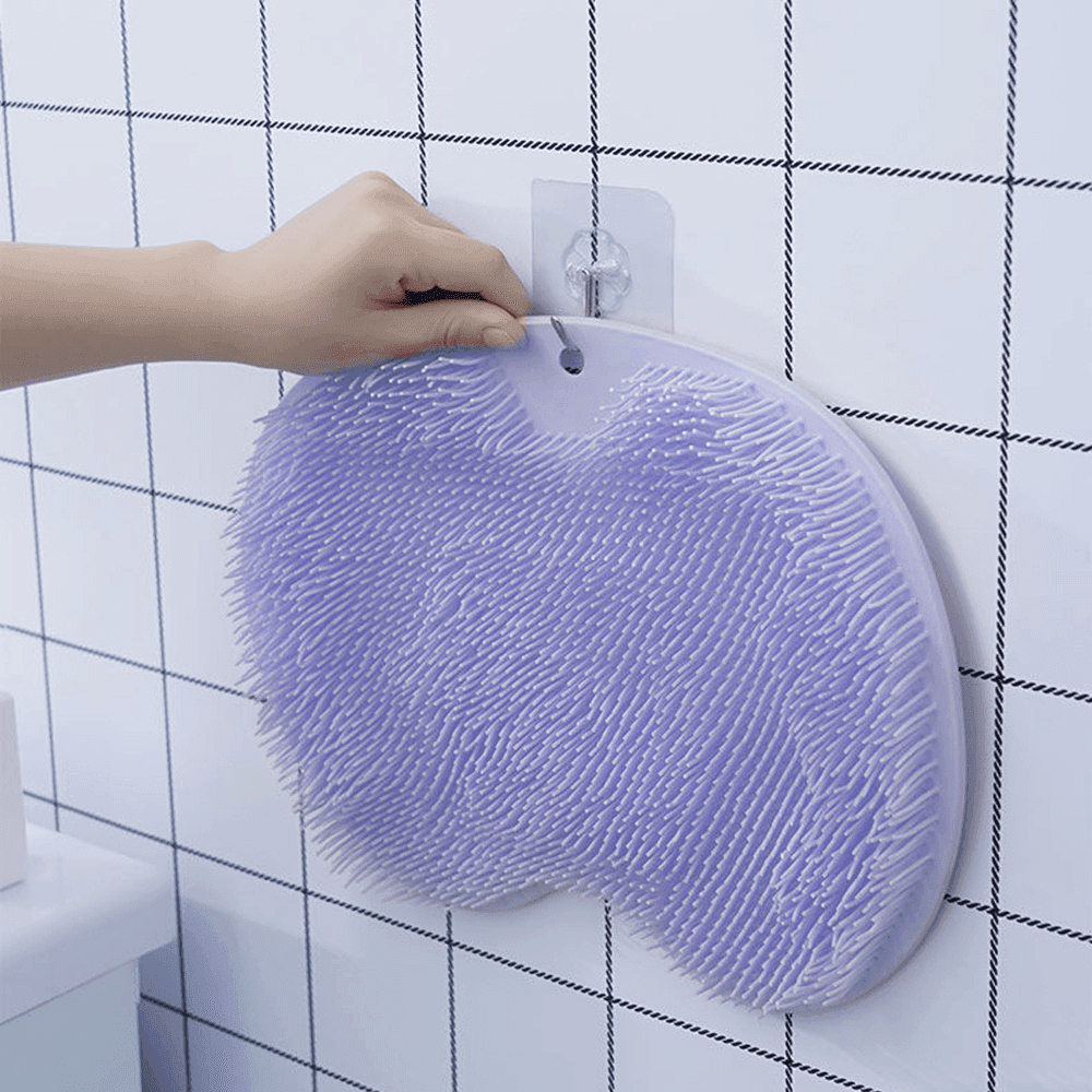 TAPPETO SPAZZOLA PIEDI SCHIENA SCRUBBER BAGNO ANTISCIVOLO TAPPETINO DOCCIA 30X22 - 5