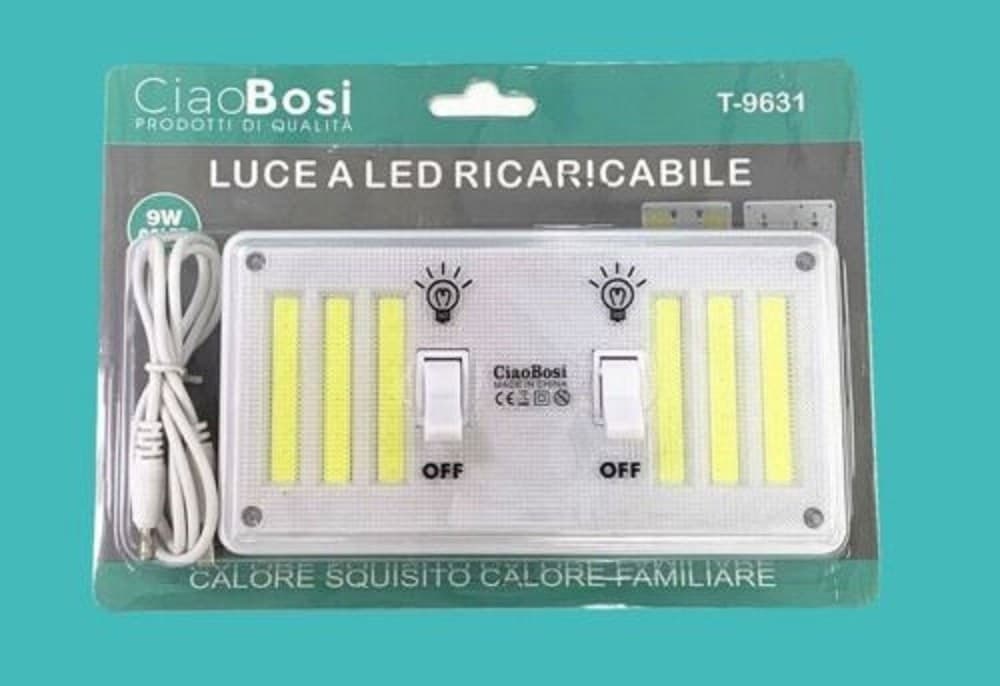 MAGNETIC COB LIGHT ARMADIETTO EMERGENZA RICARICABILE 9W 60 LED CORDLESS TX-9631 - 4