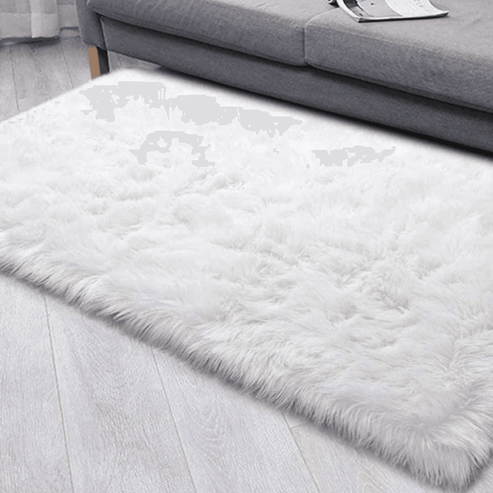 TAPPETO CUTE RETTANGOLARE PELLICCIA FLUFFY COLORI LIVING CAMERA LETTO 120x180 CM - 4