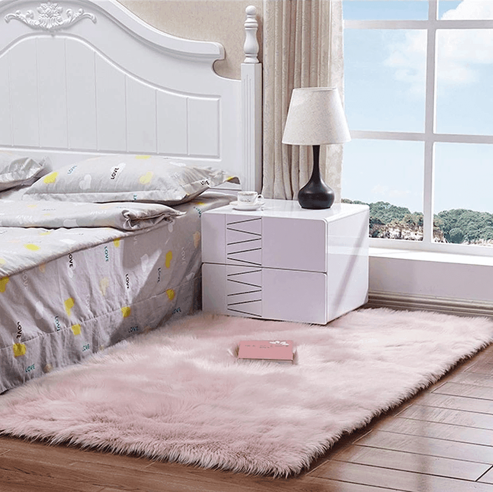 TAPPETO CUTE RETTANGOLARE PELLICCIA FLUFFY COLORI LIVING CAMERA LETTO 120x180 CM - 5