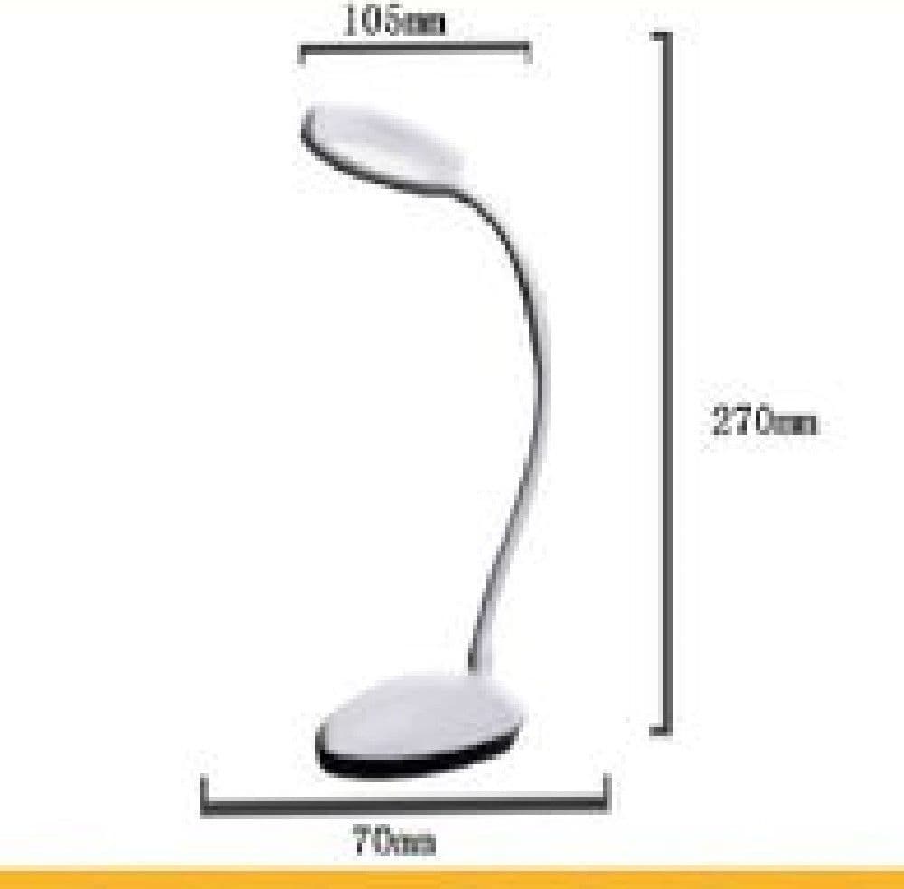 LAMPADA TAVOLO FLESSIBILE RICARICABILE PULSANTE TOUCH 5W 3 INTENSITÀ LUCE TX-9085 - 3