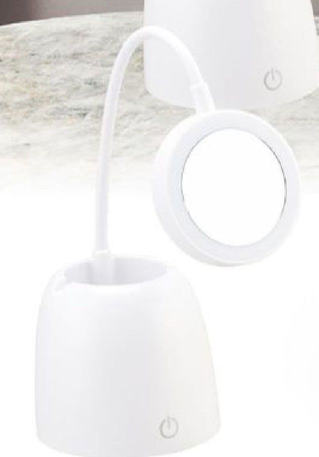 LAMPADA TOUCH TX-9082 TAVOLO LED USB SPECCHIO RICARICABILE 3 LUMINOSITÀ SNODABILE - 3