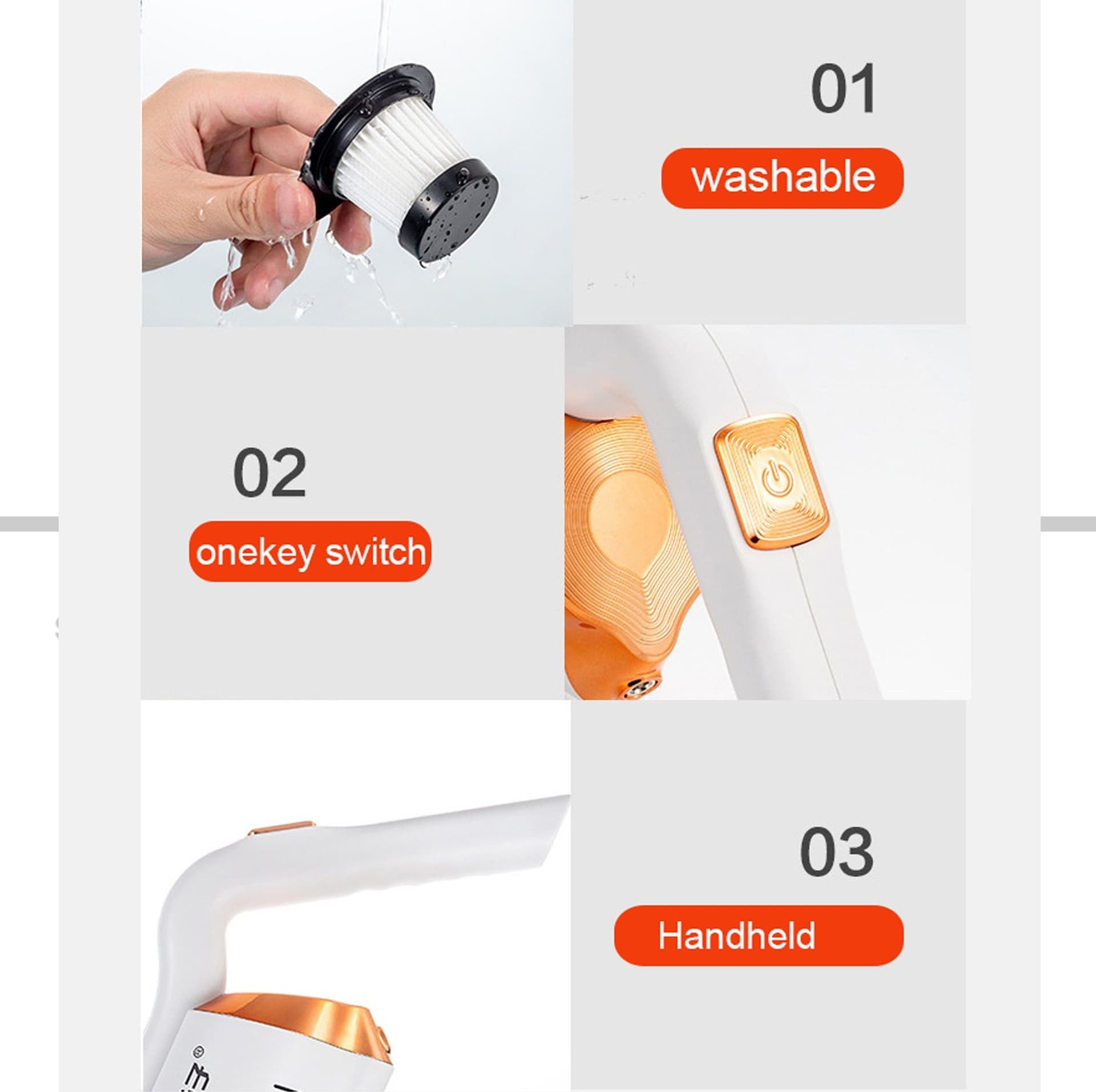 ASPIRAPOLVERE SENZA FILO 2IN1 A BATTERIA RICARICABILE ASPIRA POLVERE C ACCESSORI - 11