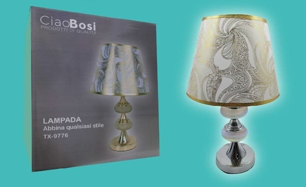 LAMPADA DA TAVOLO LUME ABAT JOUR COMODINO COMÒ ARREDO CAMERA CASA LUCE TX-9776 - 5