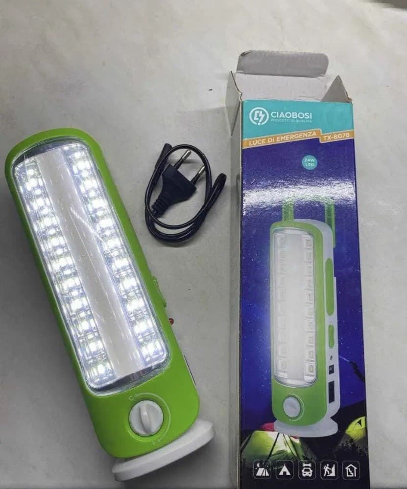 LAMPADA LUCE DI EMERGENZA LED PORTATILE RICARICABILE USB 1300MAH LED 24W TX-8078 - 7
