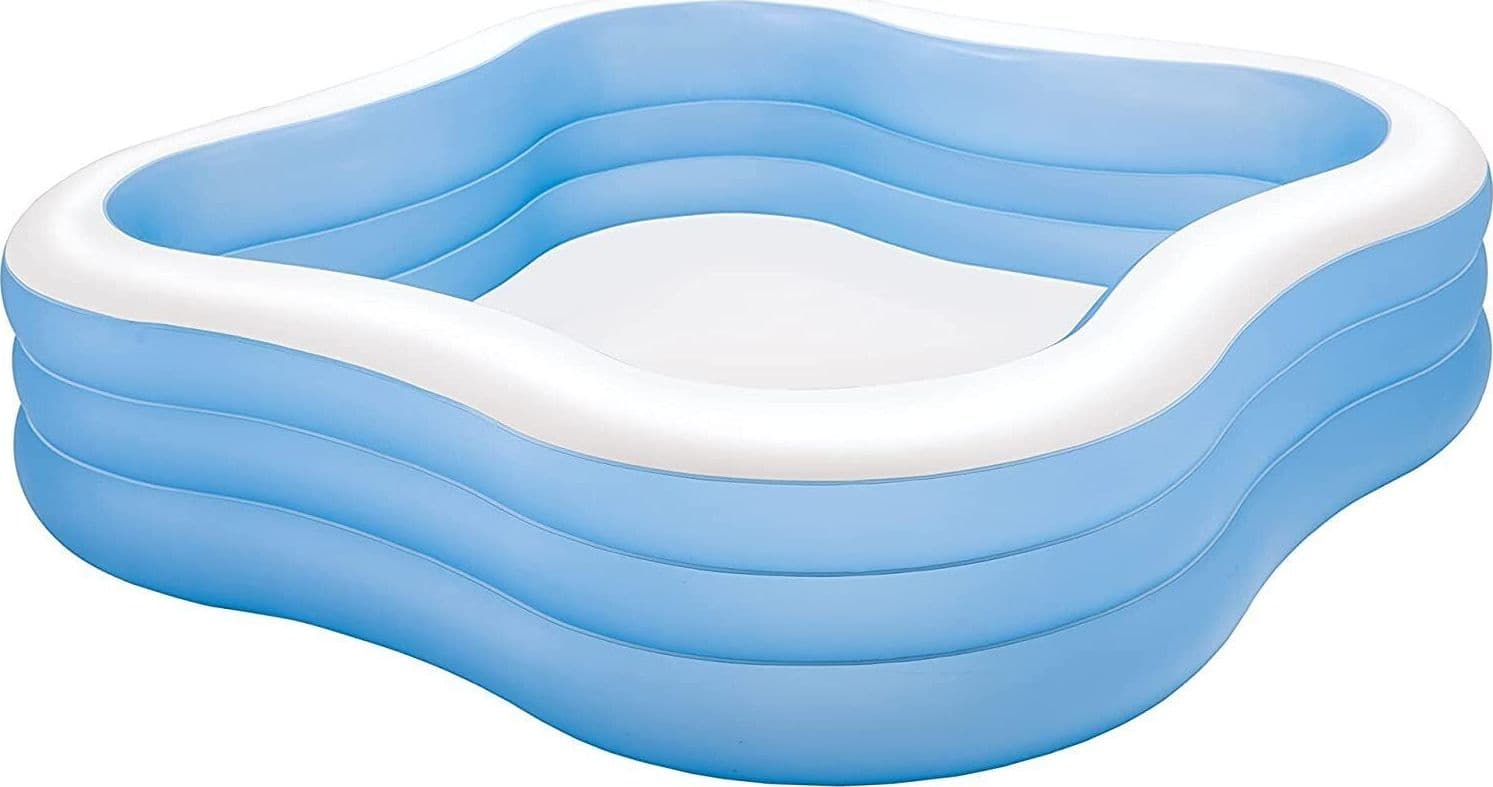 PISCINA FAMILY QUADRATA GONFIABILE A TRE ANELLI 229 X 229 X 56 CM GIARDINO 57495 - 4