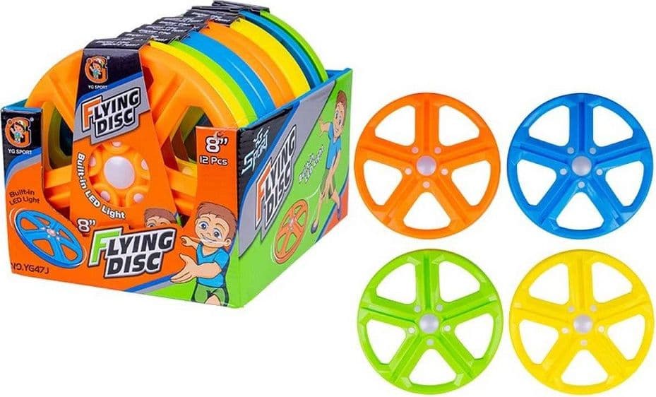 FRISBEE CON LED DISCO 20 CM GIOCHI SPORT BAMBINI RAGAZZI 4 COLORI ASS. 6563028 - 2