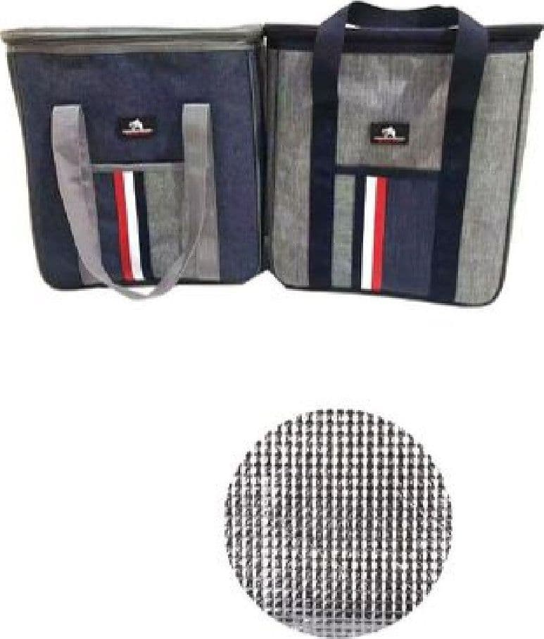 BORSA TERMICA BICOLOR 40X25X33CM 19 LT BORSETTA PORTA PRANZO SPIAGGIA MARE 14205 - 3