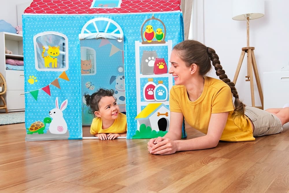 TENDA CASETTA RIPIEGABILE GIOCO PER BAMBINI 102X76X114 CM DA GIARDINO CASA 52007 - 9