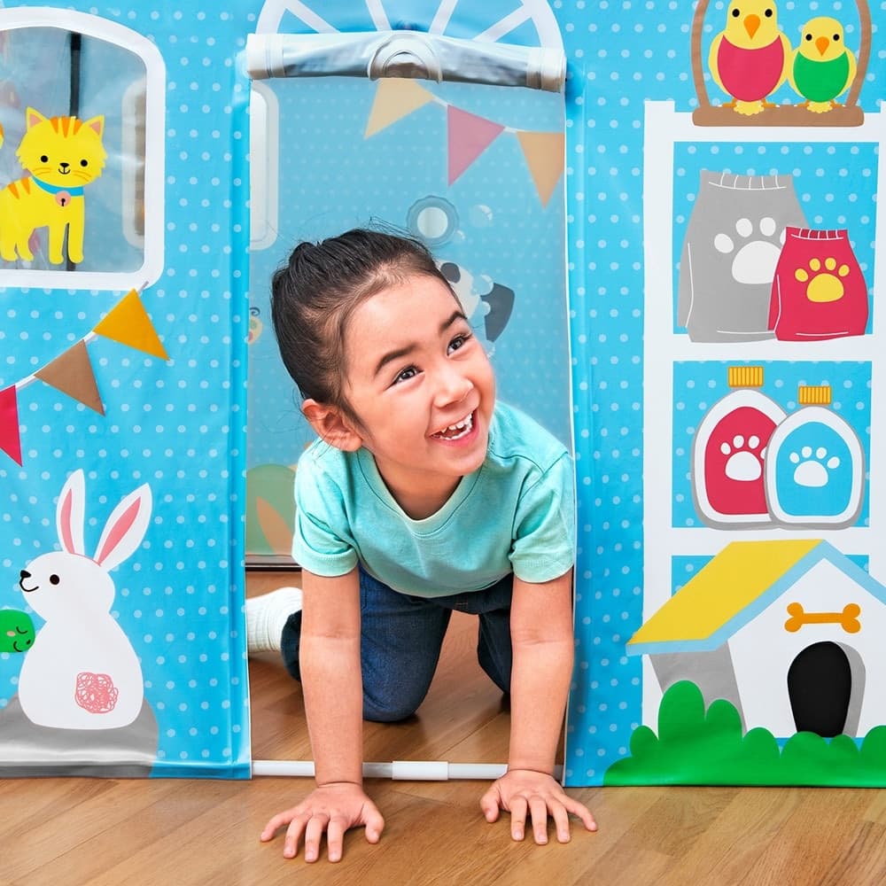 TENDA CASETTA RIPIEGABILE GIOCO PER BAMBINI 102X76X114 CM DA GIARDINO CASA 52007 - 10