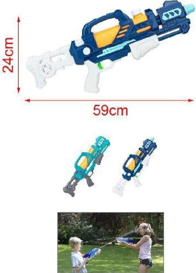 PISTOLA AD ACQUA FUCILE 59X24CM SERBATOIO 600ML BAMBINI COLORI ASSORTITI 2904385 - 2