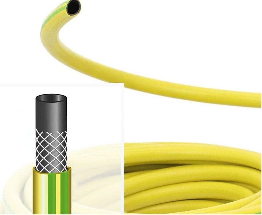 TUBO ACQUA IRRIGAZIONE PVC RETINATO GIARDINO PROFESSIONALE Ø 5/8" 10 MT 9009803 - 3