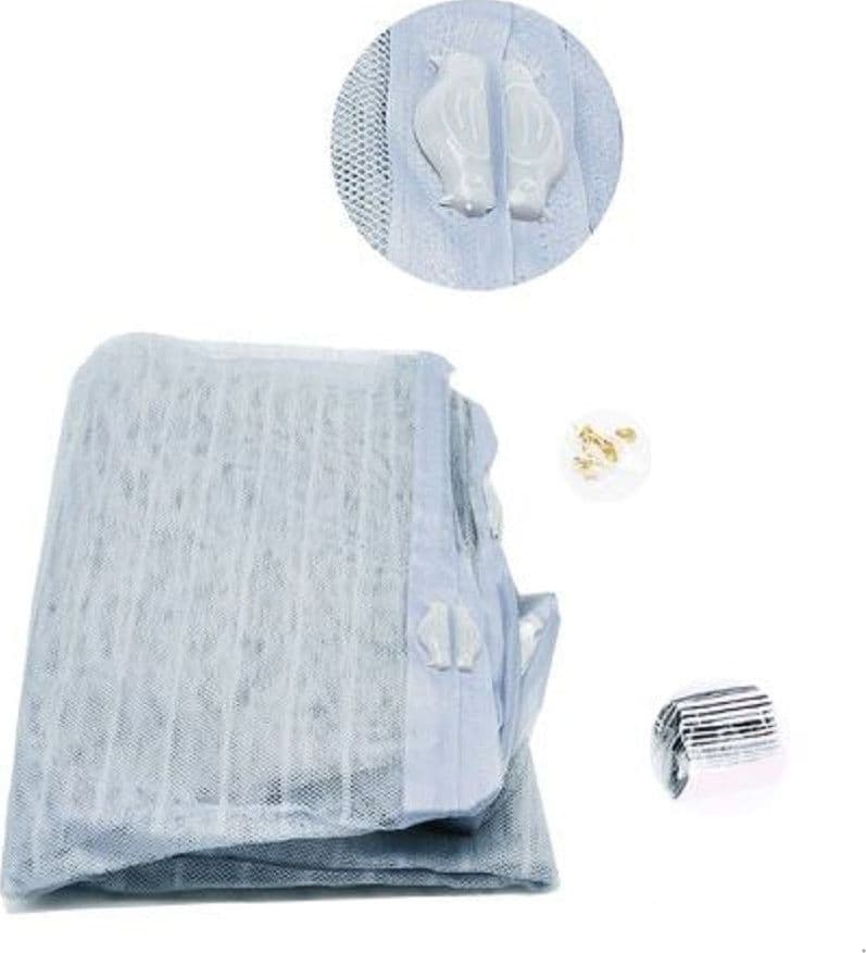 TENDA ZANZARIERA PER PORTE BALCONI INSETTI ZANZARE MAGNETICA GRIGIA 90 X 210 CM - 2