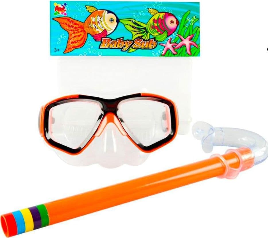 MASCHERA PER BAMBINI CON TUBO BOCCAGLIO IMMERSIONI MARE PISCINA ESTATE BABY SUB