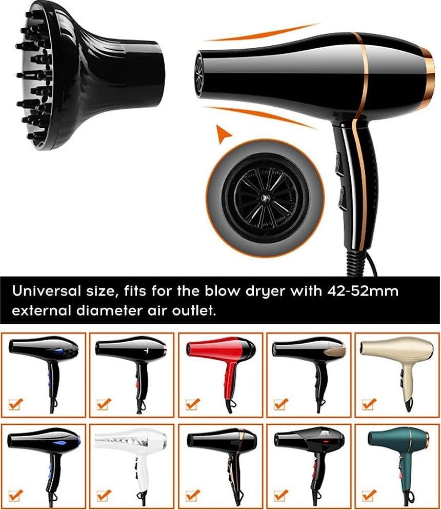 DIFFUSORE PER ASCIUGACAPELLI ACCONCIATURE ACCESSORIO PER LA CURA DEI CAPELLI - 9