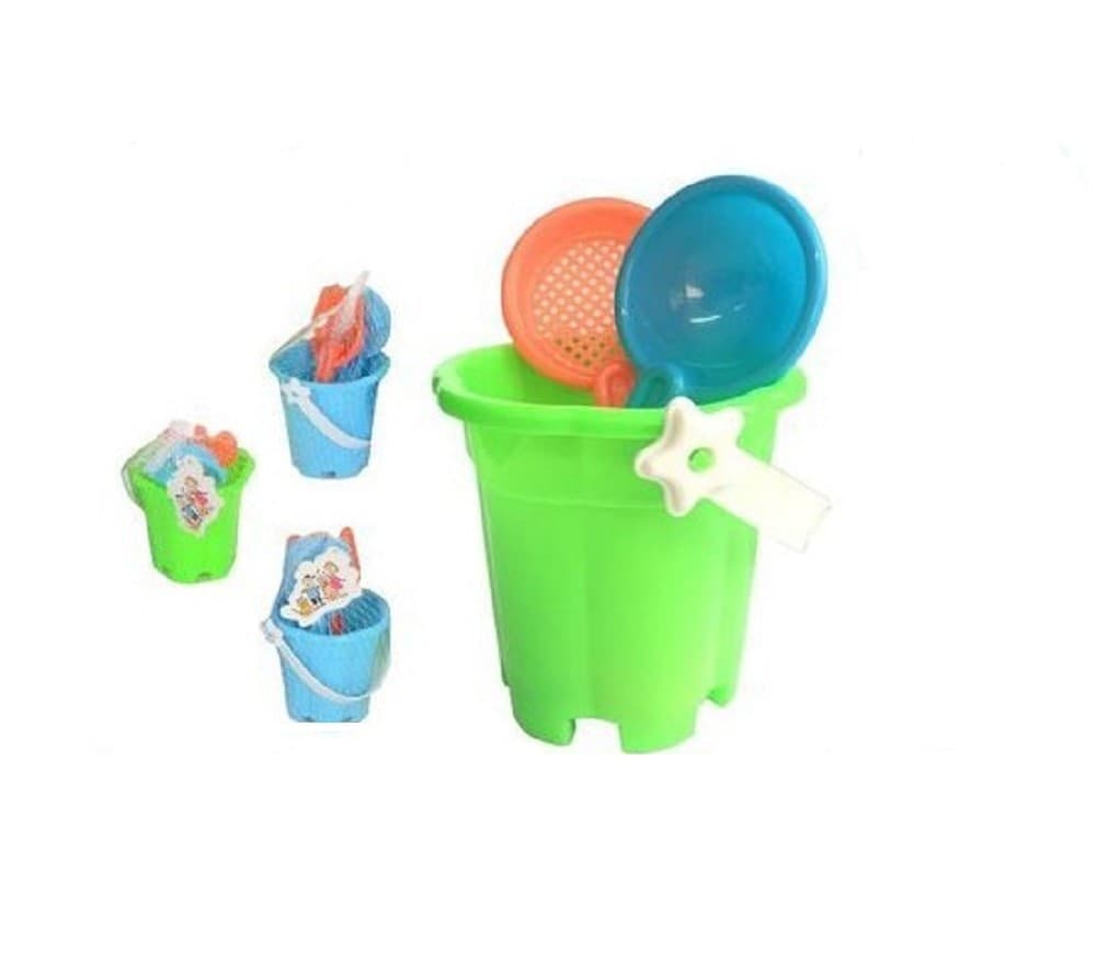 SECCHIELLO 14 CM 3PZ CON ACCESSORI PALETTE GIOCHI PER MARE ESTATE BAMBINI 072402 - 2