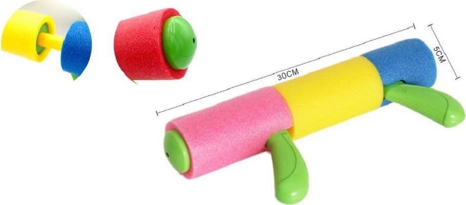 PISTOLA AD ACQUA TUBO IN GOMMAPIUMA COLORATA MANICO 30X5CM GIOCHI BAMBINI 605475 - 4