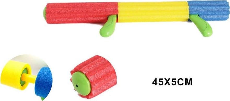 PISTOLA AD ACQUA TUBO MANICO IN GOMMAPIUMA COLORATA 45X5CM GIOCHI BAMBINI 605474 - 4