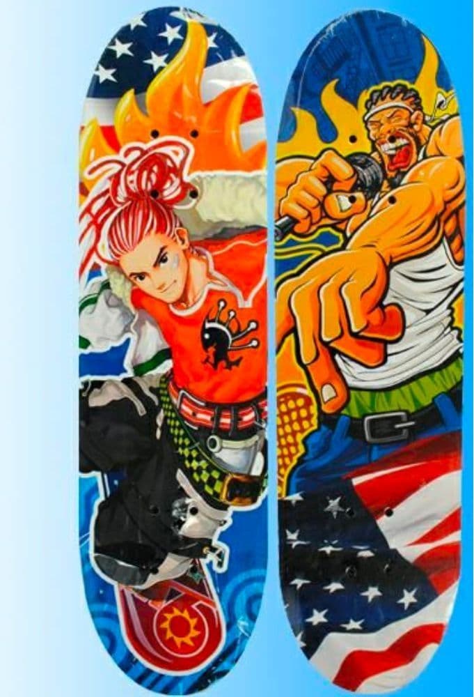 SKATEBOARD SKATE IN LEGNO 71x20 GIOCO BAMBINI RAGAZZI DIVERTIMENTO VARI COLORI