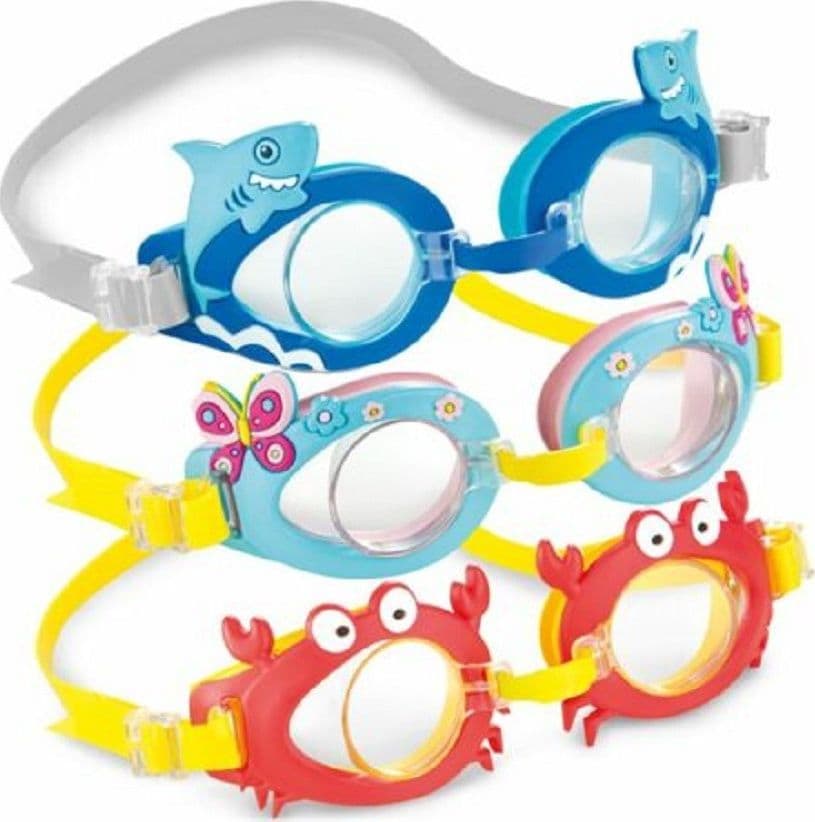 OCCHIALINI DA NUOTO PISCINA FUN BIMBO 3-8 ANNI ANIMALI MODELLO ASSORTITO 55610 - 2