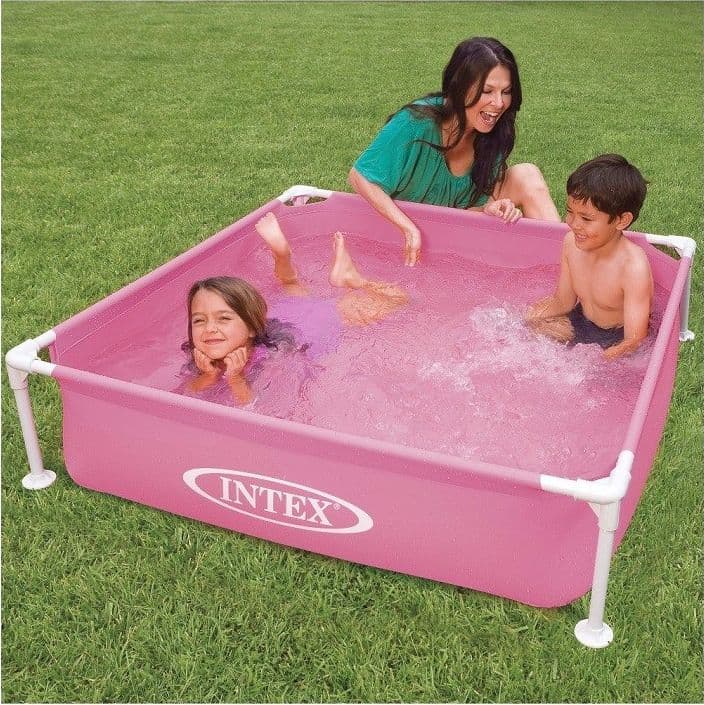 PISCINA MINI FRAME ROSA QUADRATA CON TELAIO 122X122X30 CM BAMBINI ESTATE 57172 - 8