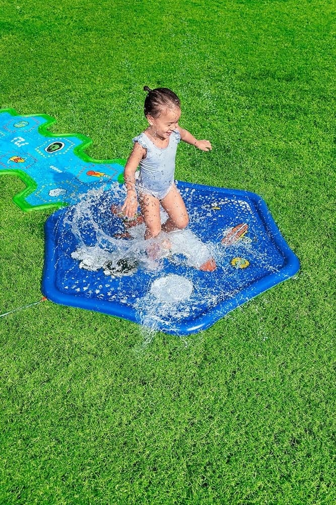 TAPPETINO GONFIABILE CON FONTANA SPRUZZI BASE SPAZIALE 335X150CM ADVENTURE 52571 - 15