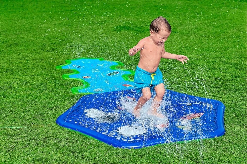 TAPPETINO GONFIABILE CON FONTANA SPRUZZI BASE SPAZIALE 335X150CM ADVENTURE 52571 - 9