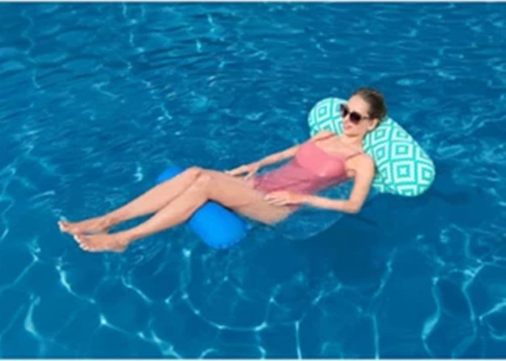MATERASSINO LUXURY CON RETE GONFIABILE 145 X 87 CM PER PISCINA MARE ESTATE 43555 - 5
