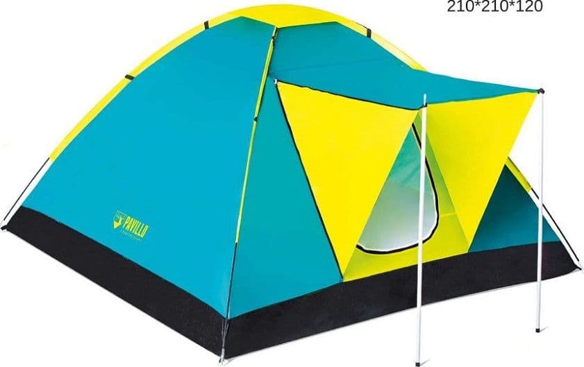 TENDA DA CAMPEGGIO COOL GROUND PER 3 POSTI 210X210X120 CM ZANZARIERA TASCA 68088 - 8