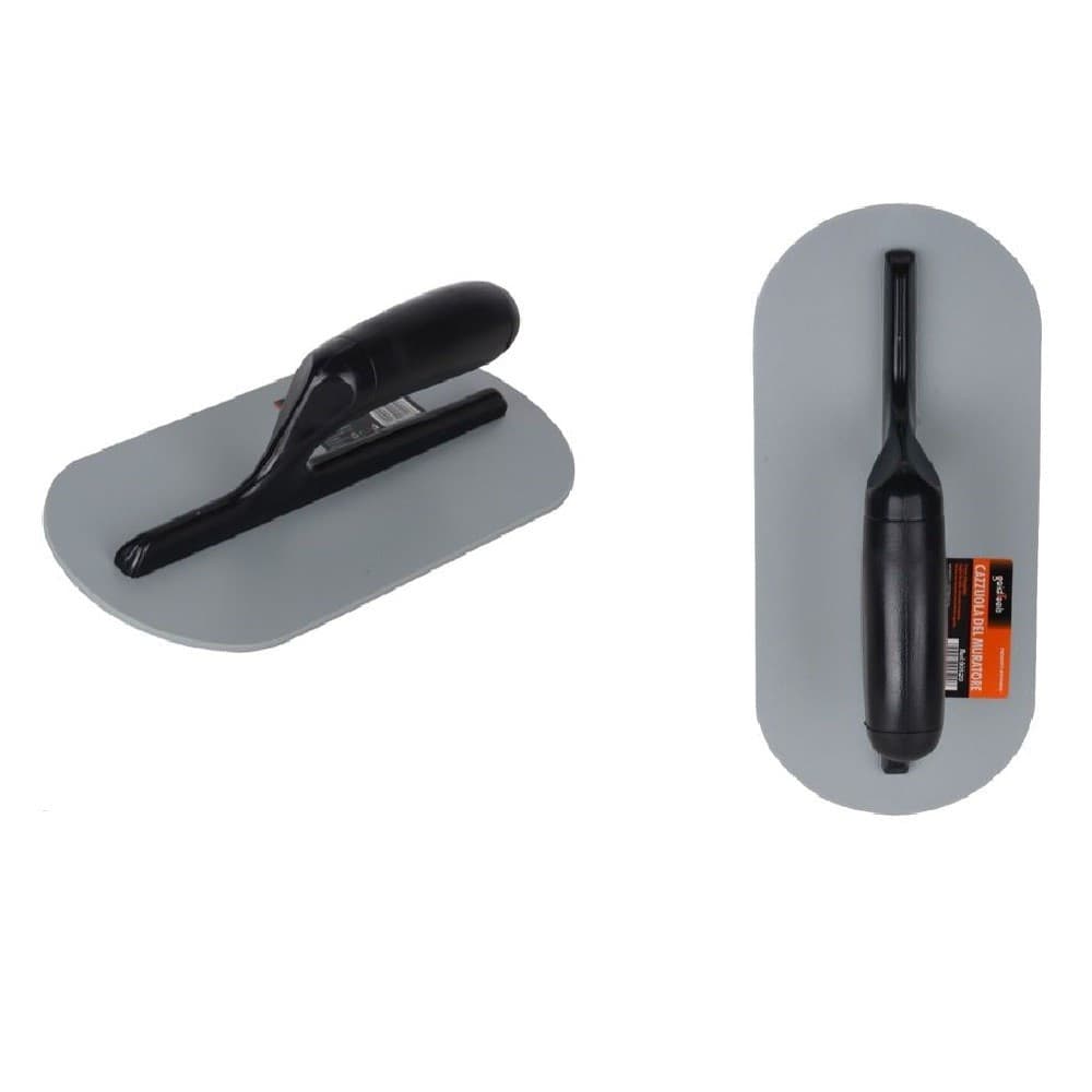 CAZZUOLA TONDA IN PLASTICA ABS SPATOLA PER MURATORE LAVORI STUCCO INTONACO 90520