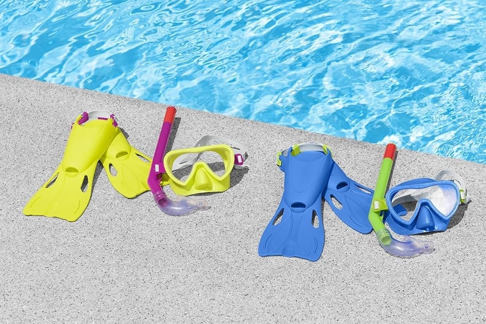 SET DA SNORKELING BAMBINI FLAPPER MASCHERA BOCCAGLIO PINNE 3-6 ANNI 2 COL 25039 - 20