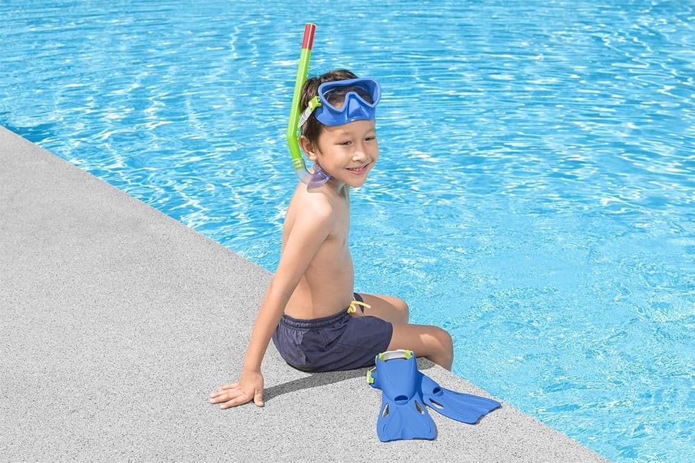 SET DA SNORKELING BAMBINI FLAPPER MASCHERA BOCCAGLIO PINNE 3-6 ANNI 2 COL 25039 - 22