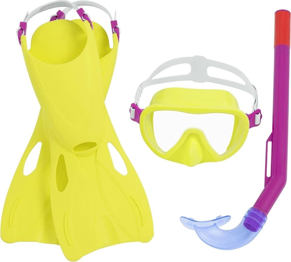 SET DA SNORKELING BAMBINI FLAPPER MASCHERA BOCCAGLIO PINNE 3-6 ANNI 2 COL 25039 - 24