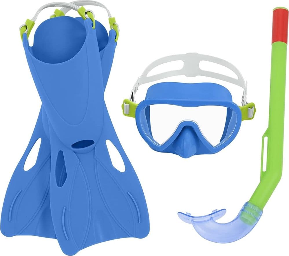 SET DA SNORKELING BAMBINI FLAPPER MASCHERA BOCCAGLIO PINNE 3-6 ANNI 2 COL 25039 - 8