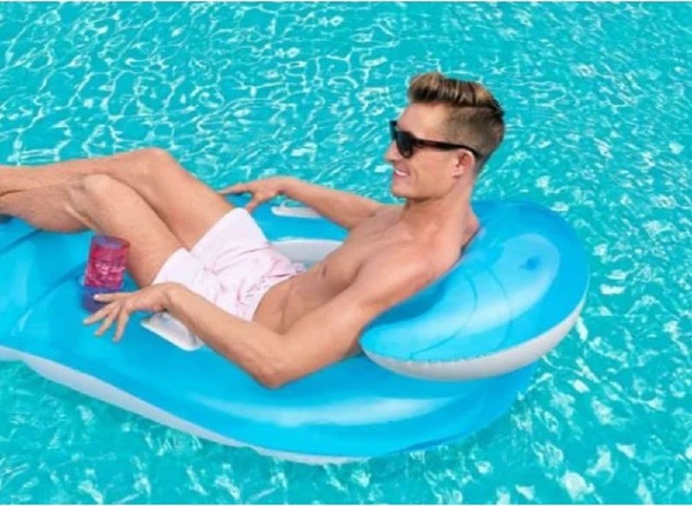 MATERASSINO POLTRONA LUXE RELAXER LOUNGE SEDILE IN RETE 152X102CM PISCINA 43646 - 5