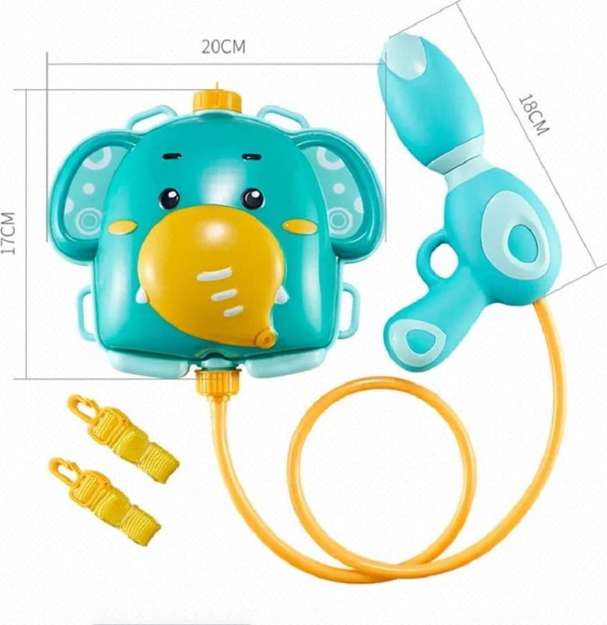 ZAINO CON PISTOLA AD ACQUA ELEFANTE PER ESTATE PISCINA SPIAGGIA GIOCHI BAMBINI - 11