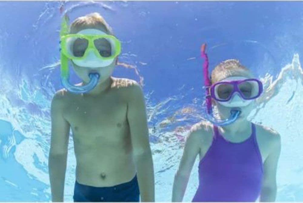 SET MASCHERA BOCCAGLIO PINNE SNORKELING FREESTYLE 7-14 ANNI PISCINA MARE 25019 - 6