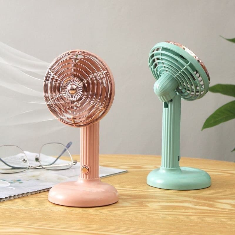 MINI VENTILATORE RICARICABILE USB PORTATILE PIEGHEVOLE PER CASA UFFICIO ESTATE - 4