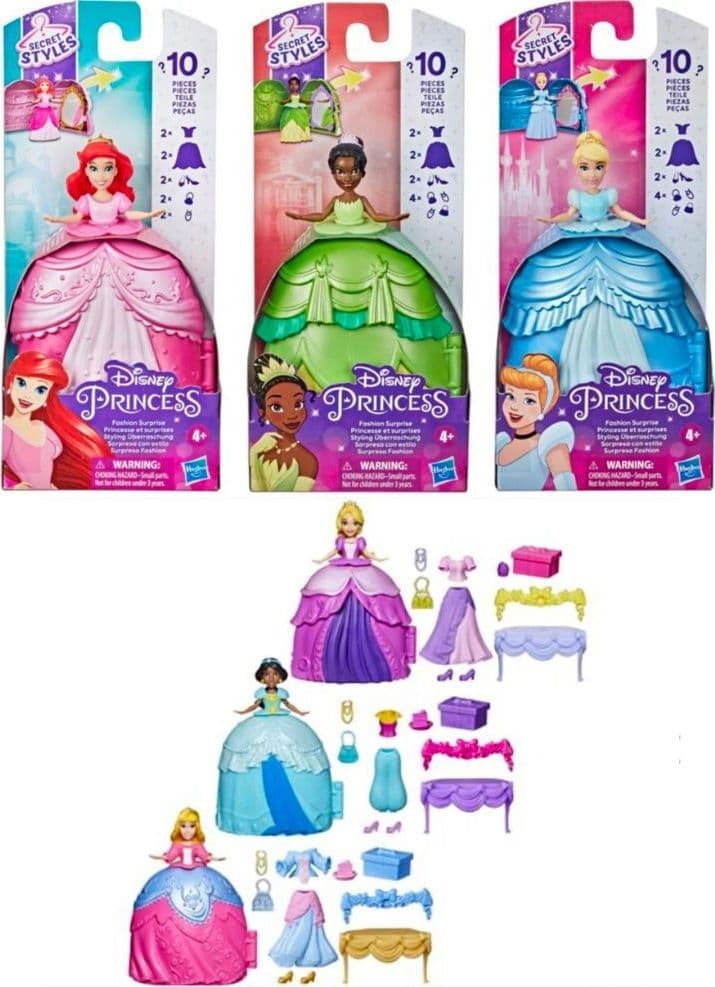 PLAYSET DISNEY PRINCESS SECRET STYLES PRINCIPESSA AURORA SORPRESA FASHION 4+ - 4
