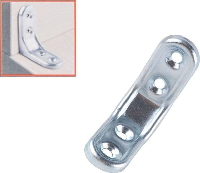 SET 2PZ LASTRINA AD ANGOLO 30X30MM SOSTEGNO STAFFA ANGOLARE CON VITI MOBILI 91211 - 2